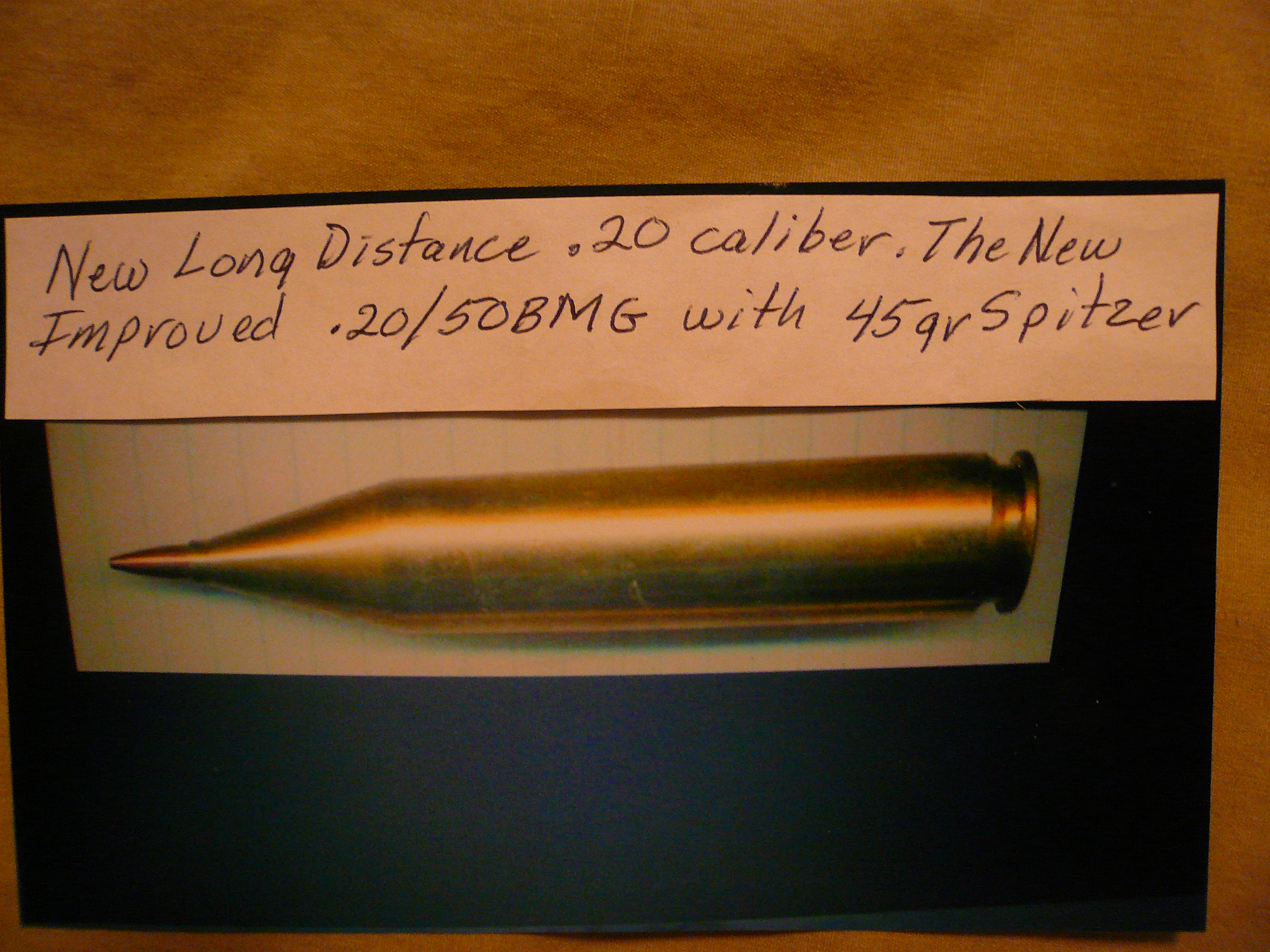 New .20 caliber .20/50 BMG w/ 45 grain SP